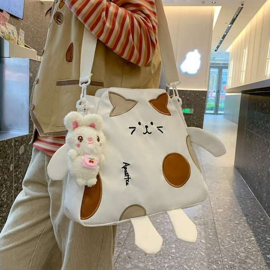 Cute cartoon cat shoulder bag