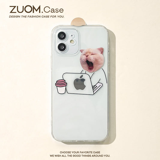 Cute iphone case with cat pattern for work